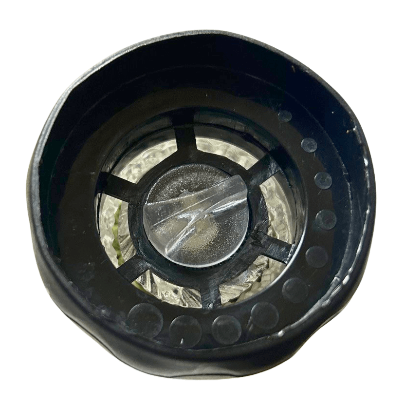 Above view of spice grinder cap