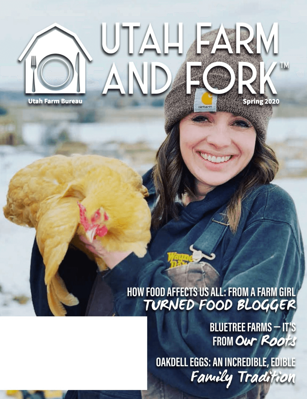 The cover of Utah Farm and Fork magazine where Solstice Spices was interviewed for an article about cooking with herbs